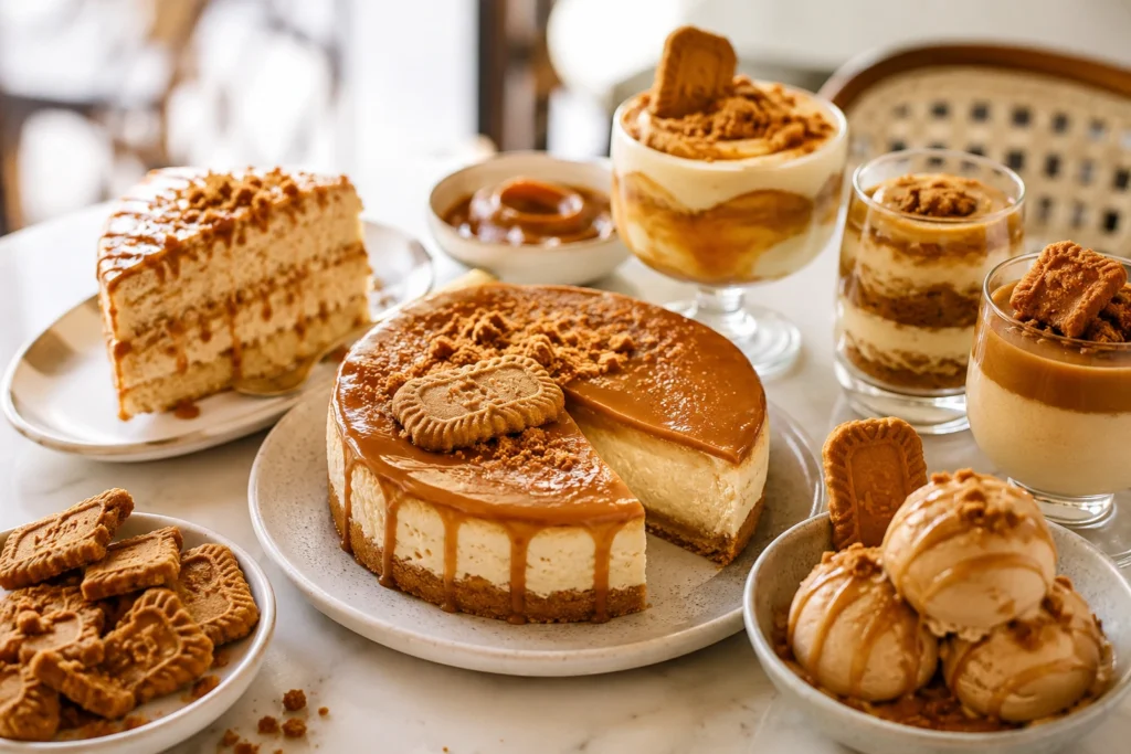 Caramelised biscuit cheesecake milk cake ice cream and dessert cups in Dubai