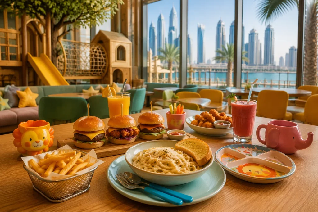 Family-friendly restaurant meal in Dubai