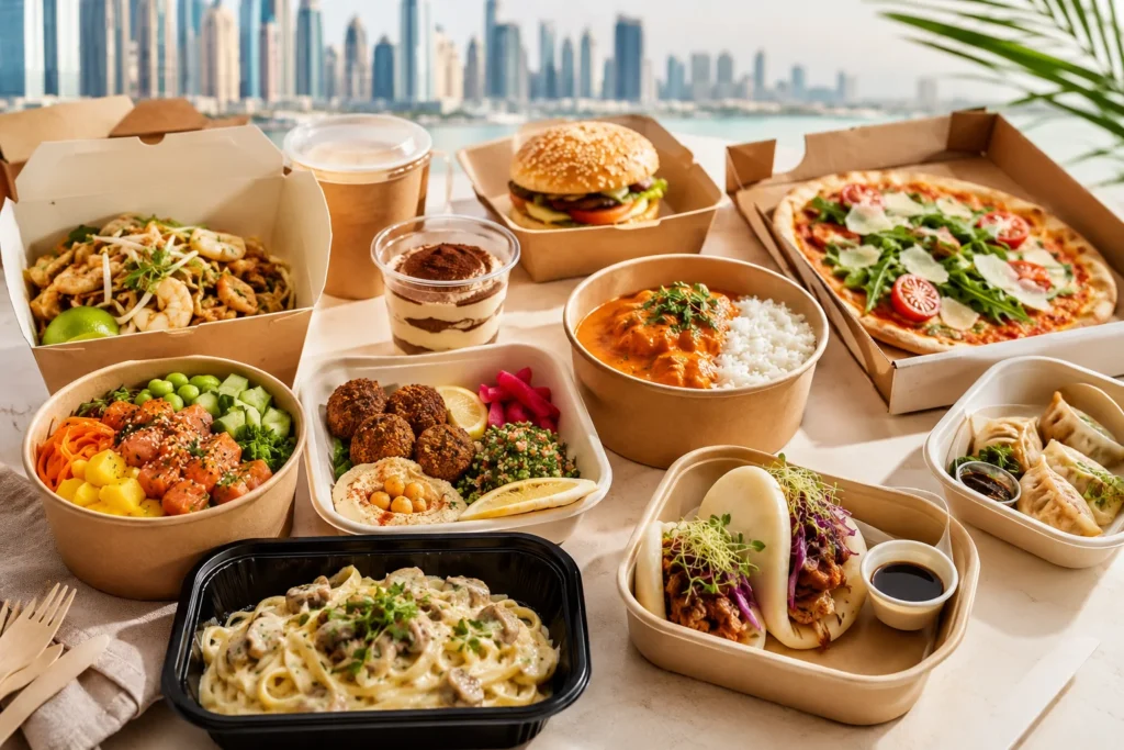Delivery-ready restaurant meal in Dubai